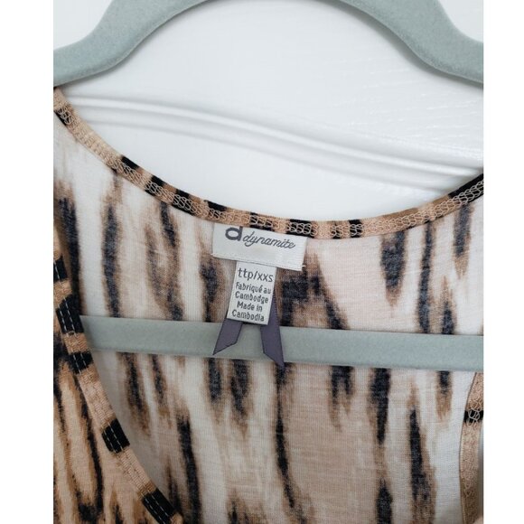 Dynamite Animal Print Racerback Tank top XXS EUC - Picture 7 of 8